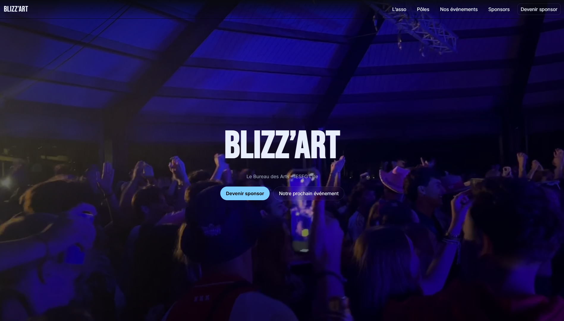 Projet pour un collectif d'artistes – Projet 7